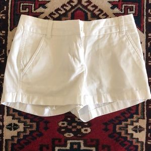 White J.Crew Chino Shorts, 3in in-seam